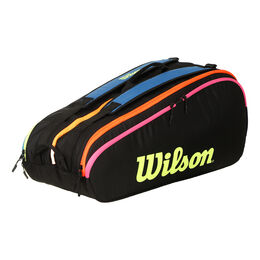 Bolsas De Tenis Wilson TEAM 12PK NEON COLLECTION BLACK